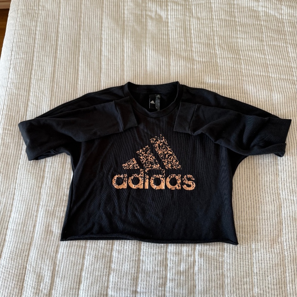 Black Adidas Crop Sweater size XS